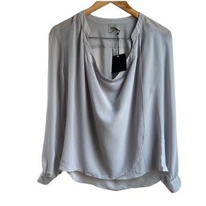 NWT  ASOS | Gray Drape Blouse